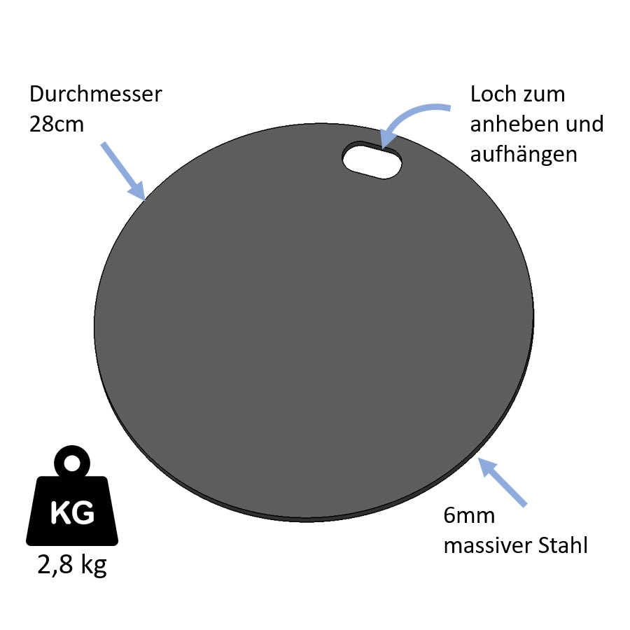 Grill- und Bratplatte für Raketenofen