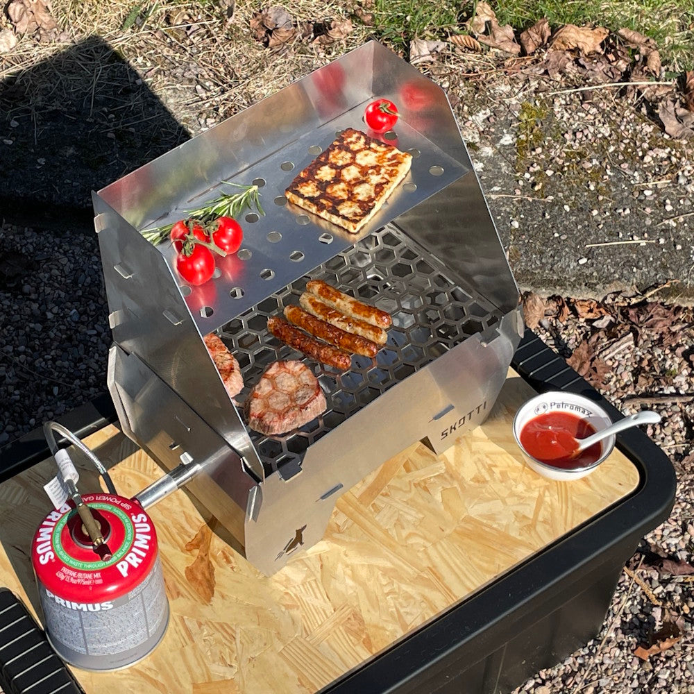 Windschutz "hoch" für den SKOTTI-Grill - Outdoorsachen.com