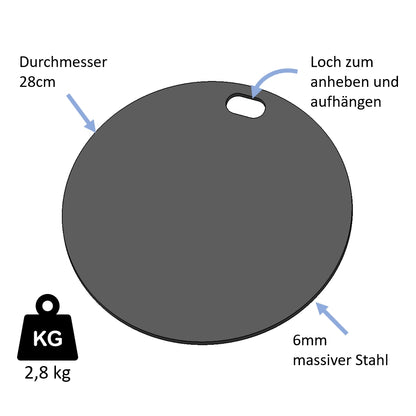 Grill- und Bratplatte für Raketenofen