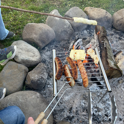 Lagerfeuergrill Seitenansicht